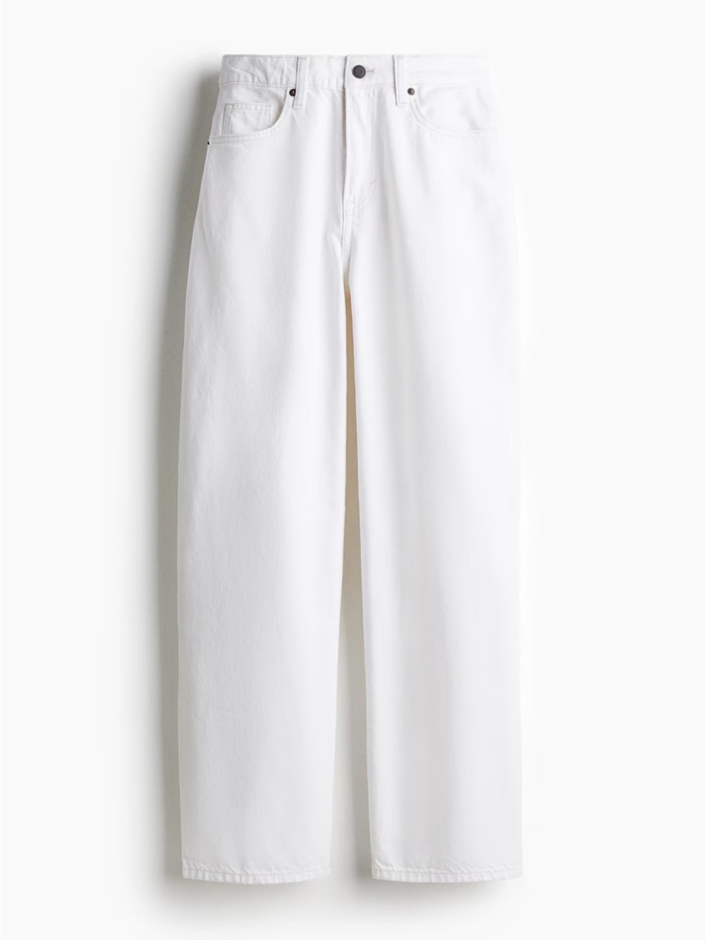 H&M Women's White Wide-Leg Jeans